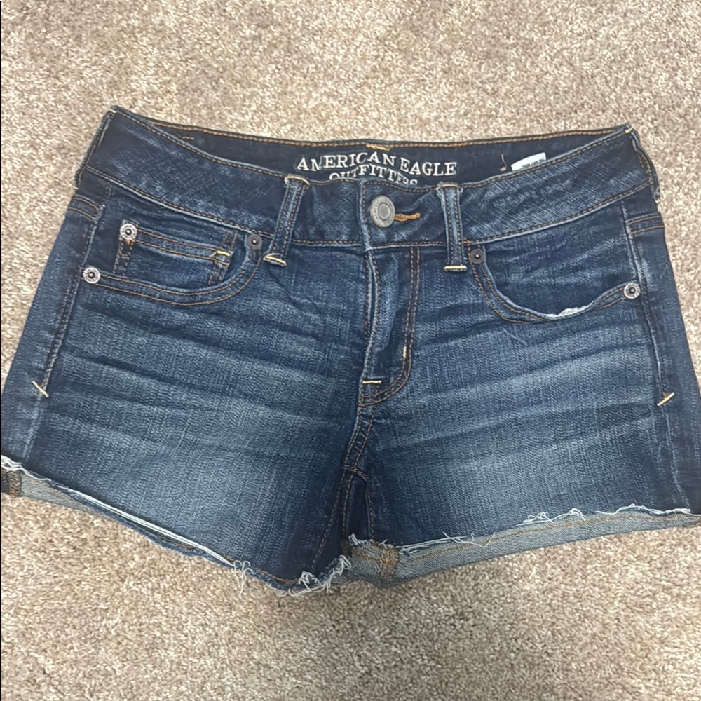 American Eagle Outfitters Women's Blue Denim Shorts, 4